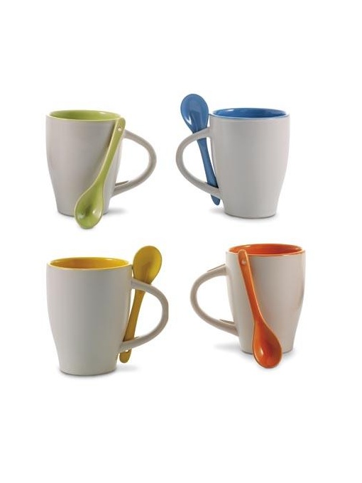 Gathered™ Ceramic mug with spoon
