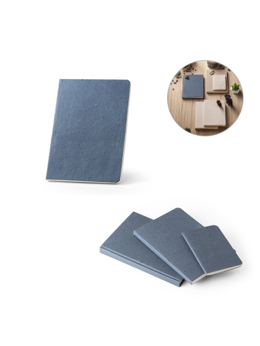 hi!™ COFFEEPAD SEMI-RIGID A5 notebook with semi-rigid cover made from waste coffee husks (65%) - Img 1