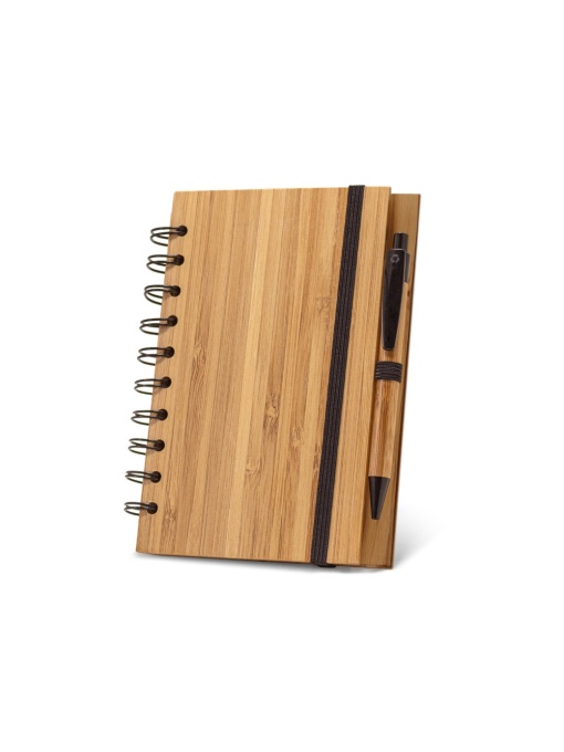 hi!™ DICKENS A5 Caiet A5 spiralat din bambus cu hârtie 100% reciclată