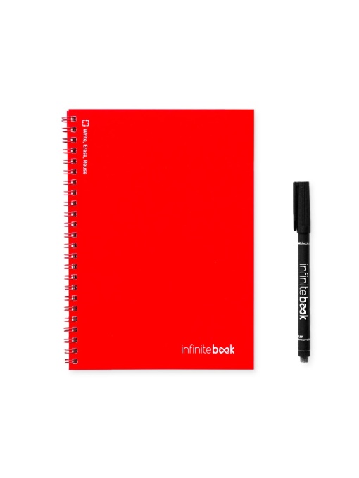 hi!™ INFINITEBOOK PLAIN A5 &quot;Infinitebook&quot; cu copertă flexibilă și 15 pagini simple de tip tablă albă