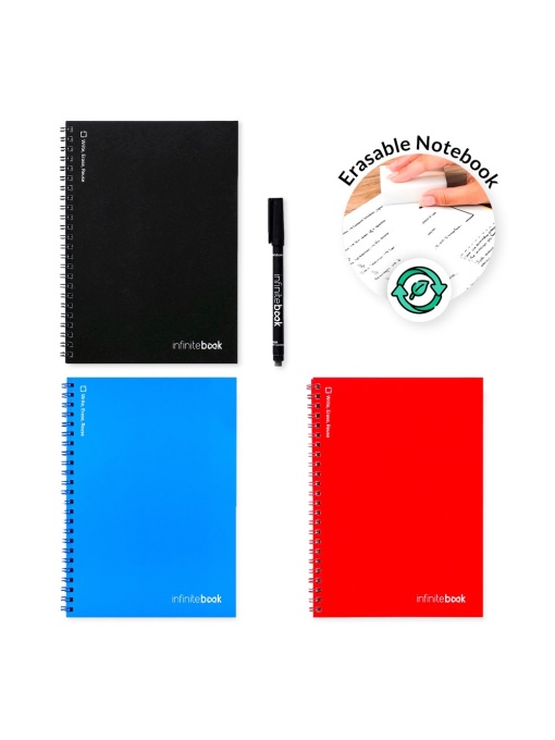 hi!™ INFINITEBOOK PLAIN A5 &quot;Infinitebook&quot; cu copertă flexibilă și 15 pagini simple de tip tablă albă - Img 1