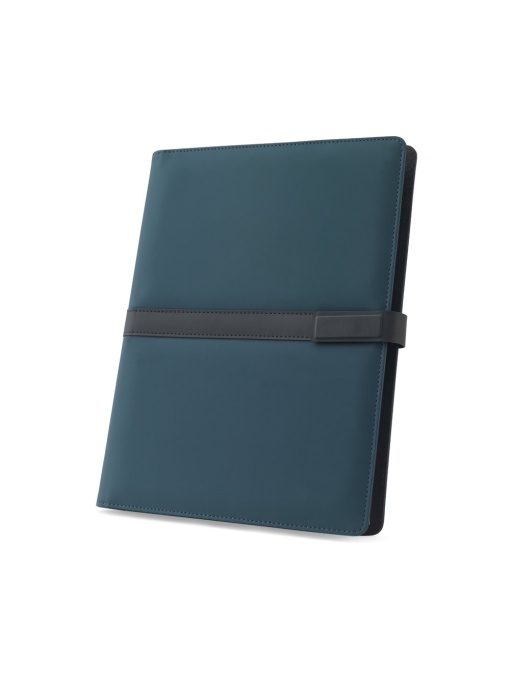 hi!™ SANDERSON FOLDER. Dosar A4 din PU (50% reciclat) cu închidere magnetică și blocnotes cu pagini liniate