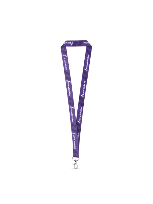 hi!™ WINDSOR Recycled Polyester (100% rPET) Polyester Sublimation Landyard with Carabiner