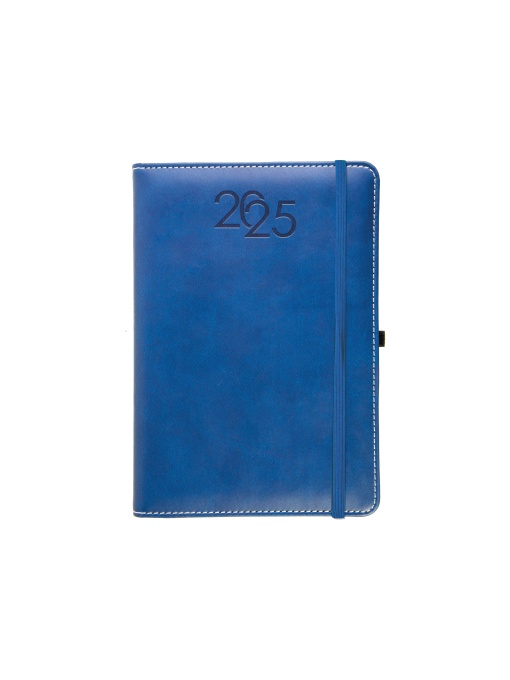 ON™ Daily diary 2025, cover with border stitching, pen holder and white paper