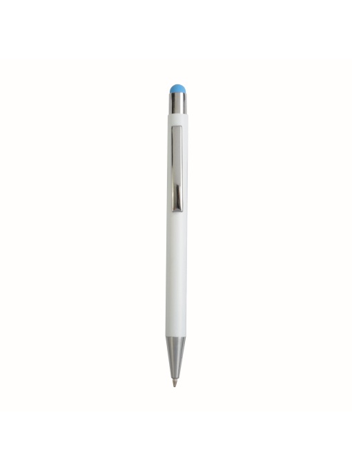 ON™ Aluminum push button ball pen with colored touch screen and laser engraved logo
