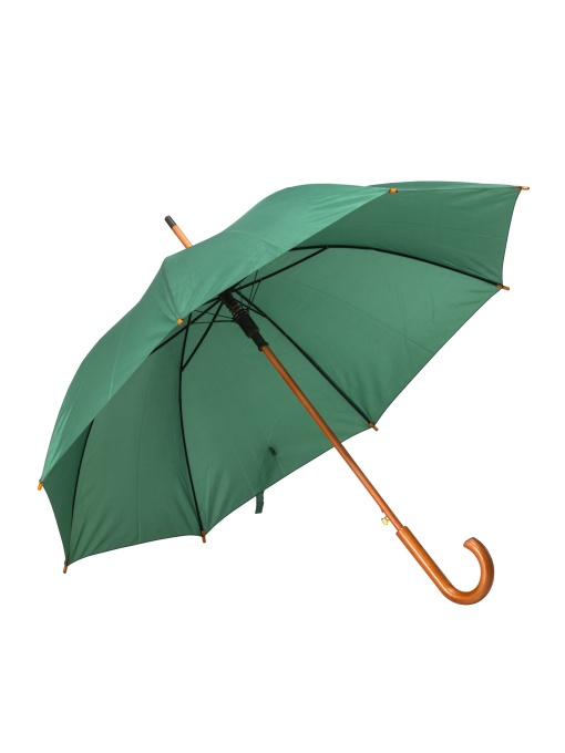 ON™ Automatic umbrella with wood shaft, ferrule and handle