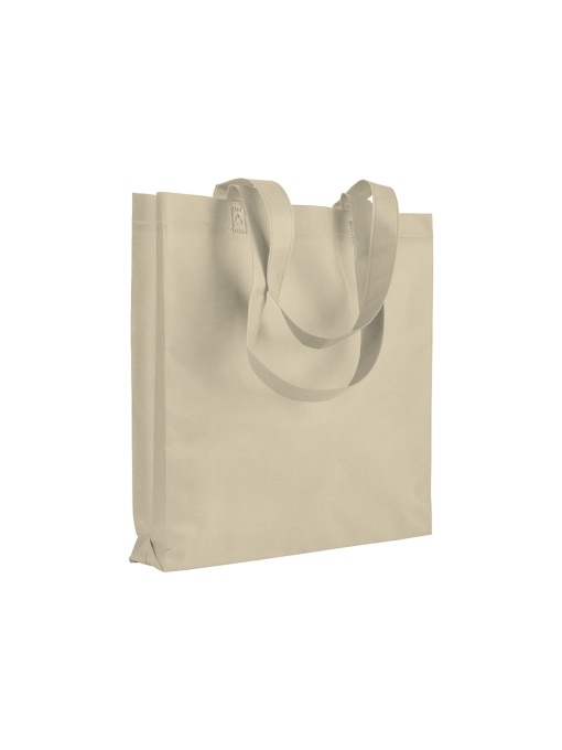 ON™ Heat-sealed 80 g/m2 non-woven fabric shopping bag with gusset and long handles