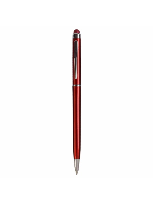 ON™ Plastic twist pen with touchscreen rubber tip and metal clip
