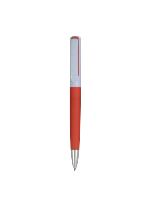 ON™ Plastic twist pen with rubberised coloured grip