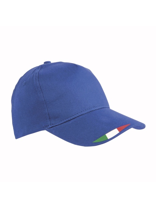 ON™ Șapcă baseball din poliester cu 5 panouri, imprimeu steag tricolor Italia