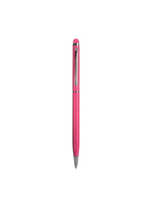 ON™ Twist pen with metal clip and barrel, and matching touchscreen rubber tip
