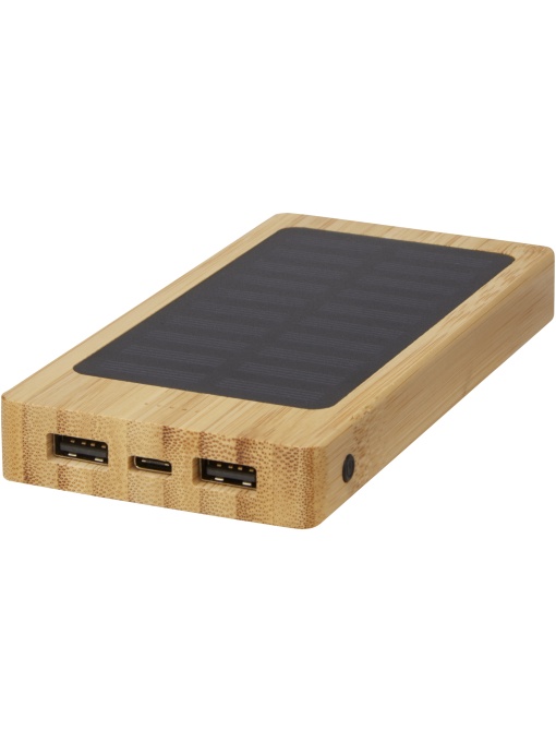 PF™ Alata baterie externă solară 8000 mAh din bambus