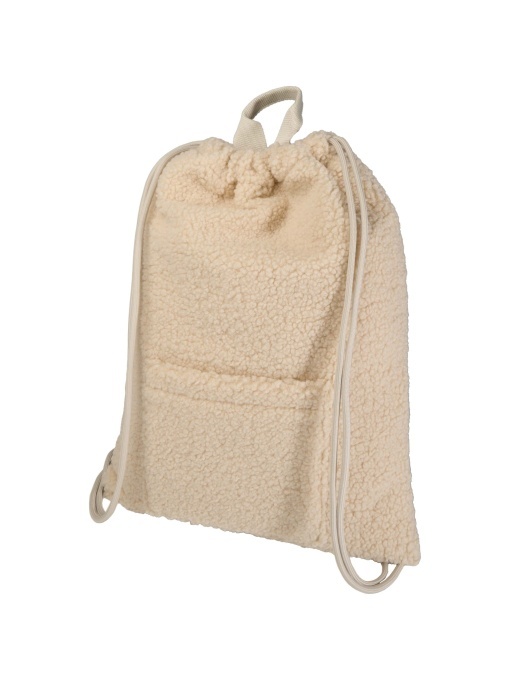 PF™ Bear GRS recycled sherpa drawstring backpack 9L