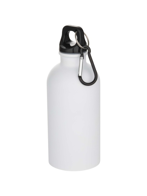 PF™ Oregon sticlă de apă mată 400 ml simplu perete din oțel inoxidabil reciclat RCS cu carabină