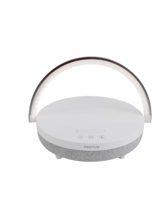 PF™ Prixton 4-in-1 10W Bluetooth® speaker with LED light and wireless charging base