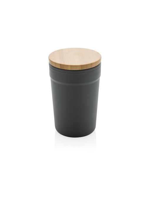 XD™ GRS certified recycled PP mug with bamboo lid