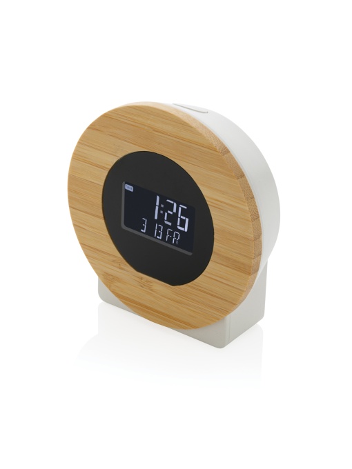 XD™ Ceas birou LCD Utah bambus și plastic reciclat RCS