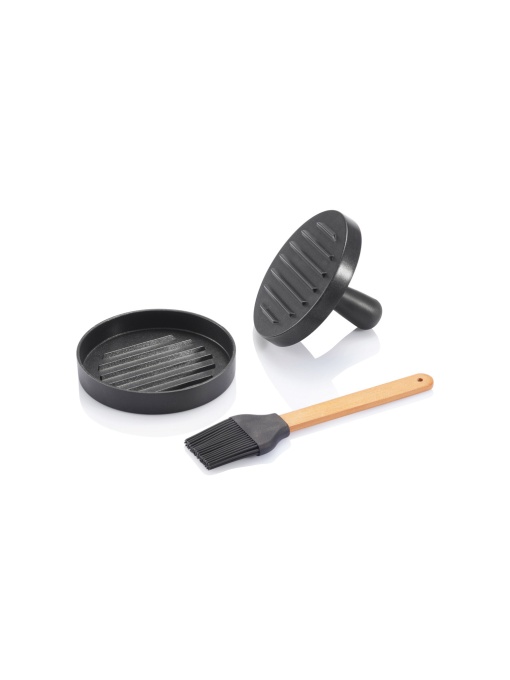 XD™ Set BBQ cu presă pentru hamburger și pensulă