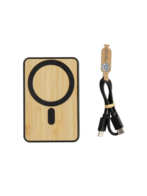 XD™ Zen RCS rplastic 5000 mah 5W magnetic bamboo powerbank