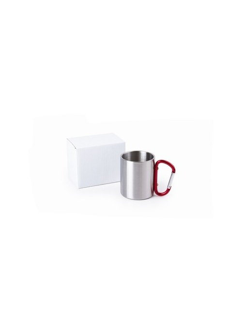 AX™ Metal mug 210 ml with carabiner clip
