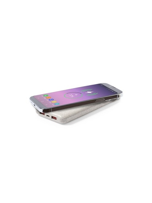 AX™ Power bank wireless din paie de grâu 8000 mAh, încărcător wireless 10W