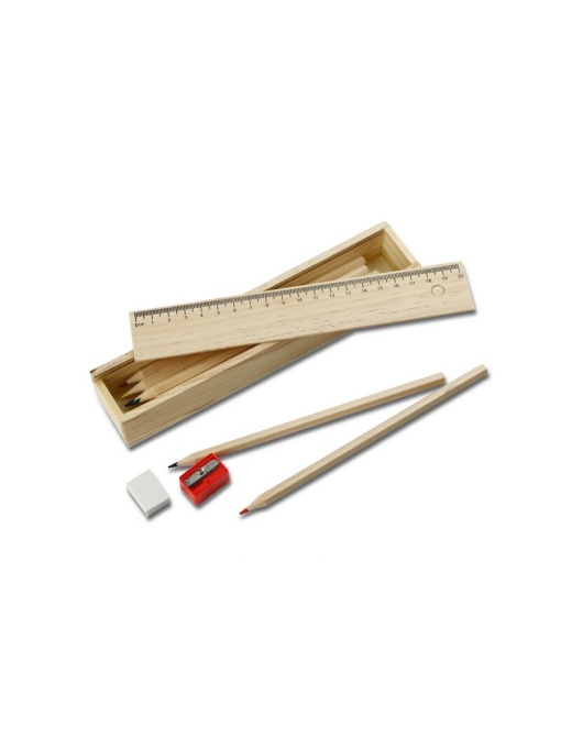 AX™ Set școlar, penar, 12 creioane, riglă, gumă de șters și ascuțitor | Lena