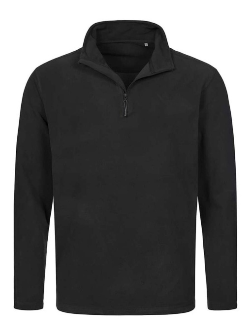 Fleece pullover with half-zip for men