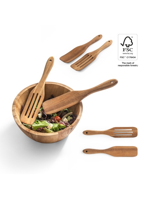hi!™ BATALI Set of two acacia wood cutlery - Img 1