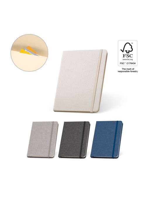 hi!™ BOYD Notă A5 cu coperta tare poliester reciclat (100% rPET) - Img 1