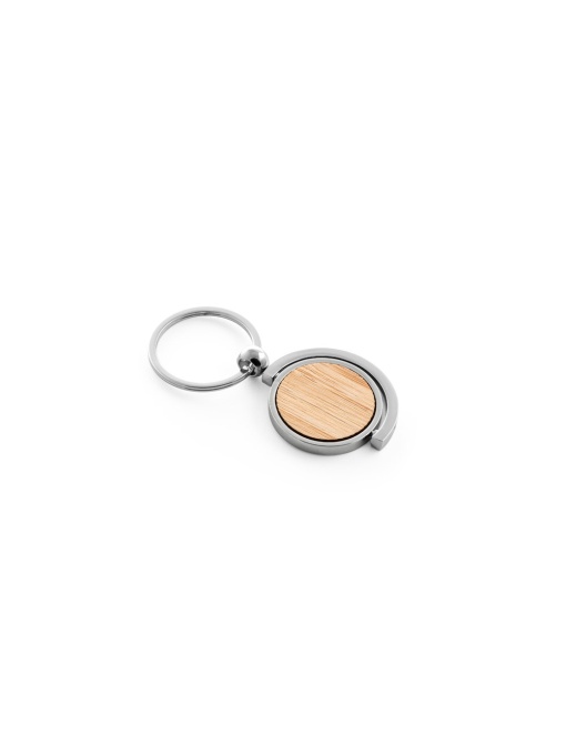 hi!™ HOMER ROUND Breloc rotund din bambus placat