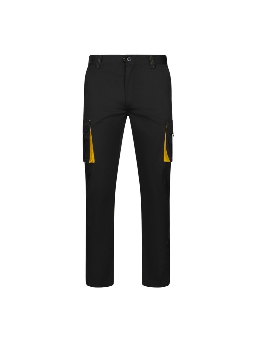 hi!™ VL FIDES Pantaloni extensibili cu buzunare multiple (240g/m²), în două tonuri, din bumbac (46%), EME (38%) și poliester (16%)