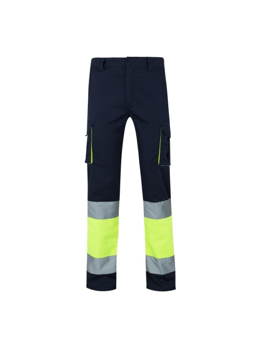 hi!™ VL ZEUS LARGE Two-tone multi-pocket stretch pants (240 g/m²) in cotton (46%), EME (38%) and polyester (16%)