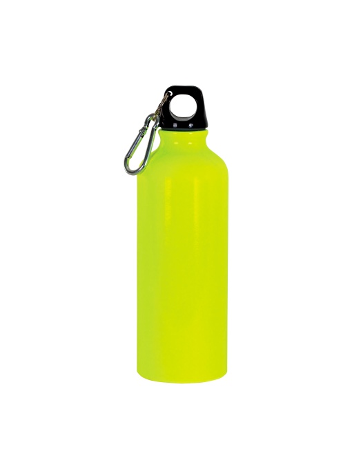 ON™ Aluminium water bottle (500 ml) with plastic lid and snap hook (22 cm tall)