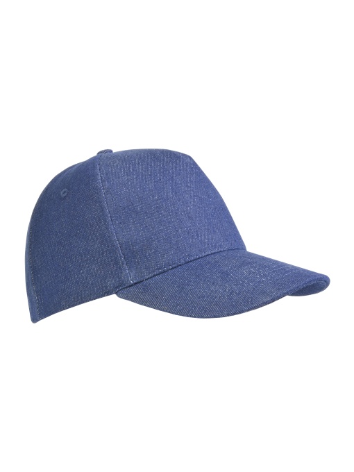 ON™ Denim-effect, thick cotton 5-panel cap with adjustable velcro strap