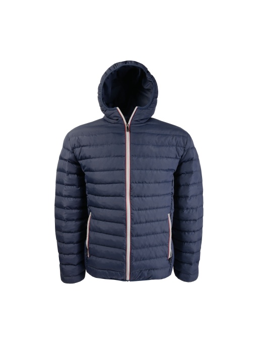 ON™ Padded 50D polyester jacket with hood. Sizes: S/M/L/XL/XXL