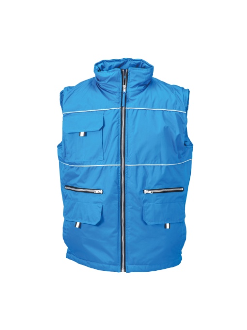 ON™ Padded, water-resistant polyester vest with reflective piping and pongee mesh inner lining