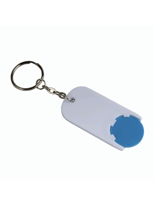 ON™ Plastic key ring with shopping trolley token