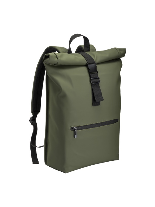 ON™ Rucsac pentru laptop din PU moale, rezistent la apă