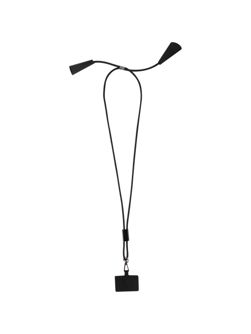 PF™ Funi recycled plastic smartphone lanyard with built-in data sync and 100W fast charge 5-in-1 cable