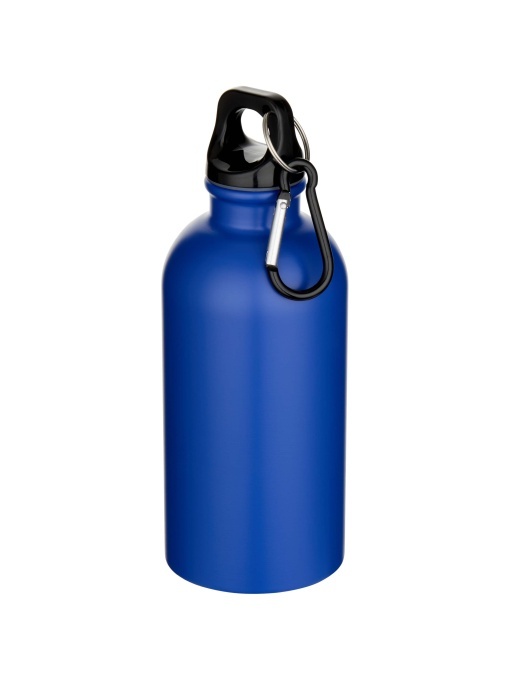 PF™ Oregon sticlă de apă mată 400 ml simplu perete din oțel inoxidabil reciclat RCS cu carabină - Img 1
