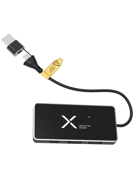 PF™ SCX.design H20 hub USB 8-în-1 cu intrare dublă și 6 porturi