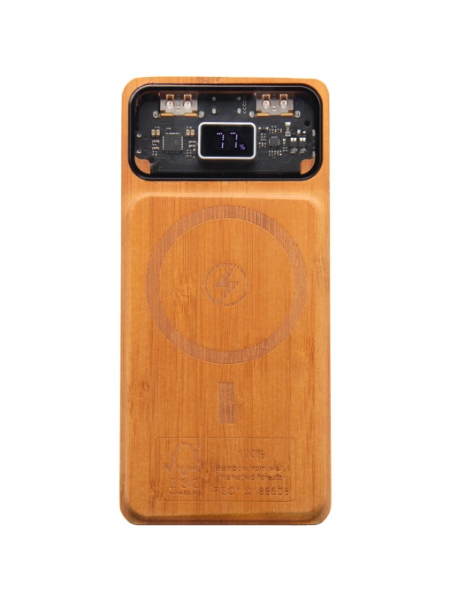 PF™ SCX.design P48 power bank magnetic din lemn 10.000 mAh 15W