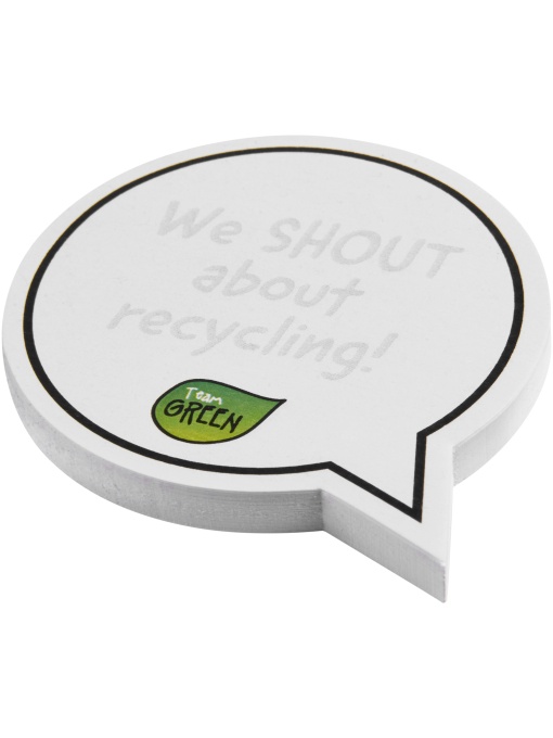 PF™ Sticky-Mate® notițe adezive reciclate în formă de bulă de dialog
