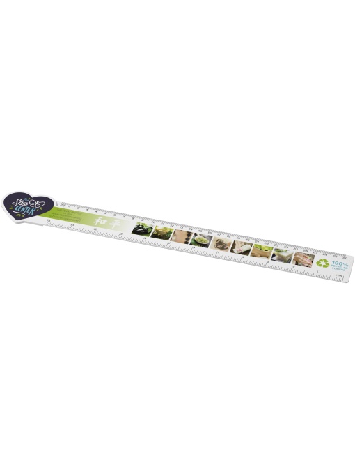 PF™ Tait riglă din plastic reciclat 30 cm în formă de inimă