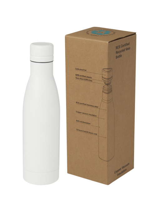 PF™ Vasa sticlă termoizolantă cu cupru 500 ml din oțel inoxidabil reciclat certificat RCS