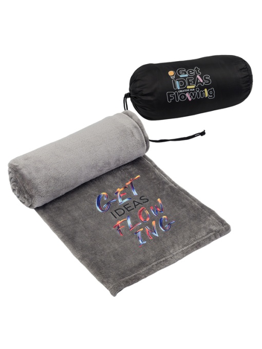 Royal™ EDDIE blanket in pouch grey
