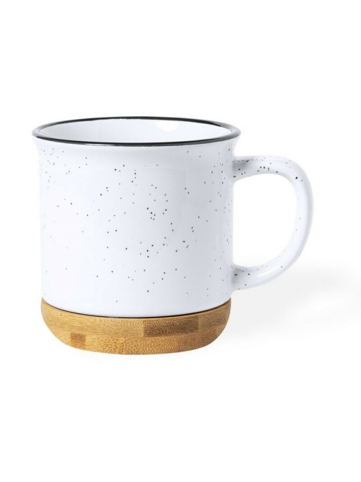AX™ Ceramic mug 330 ml with bamboo detail