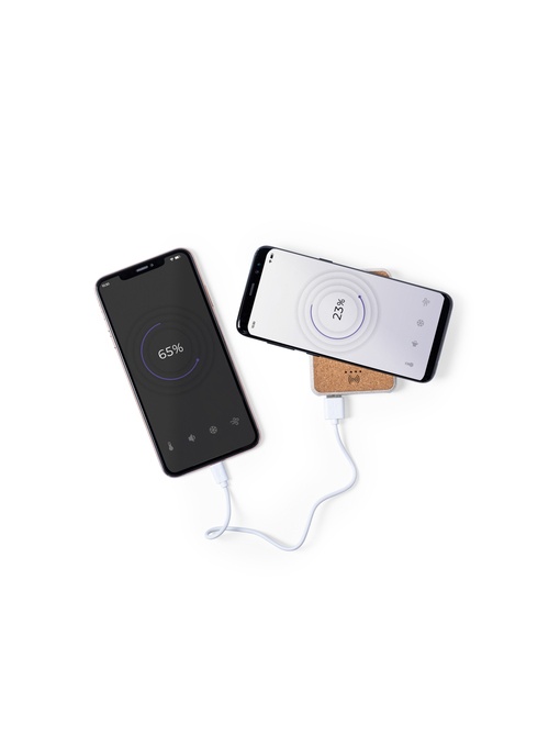 AX™ Power bank wireless din paie de grâu 5000 mAh, încărcător wireless 5W