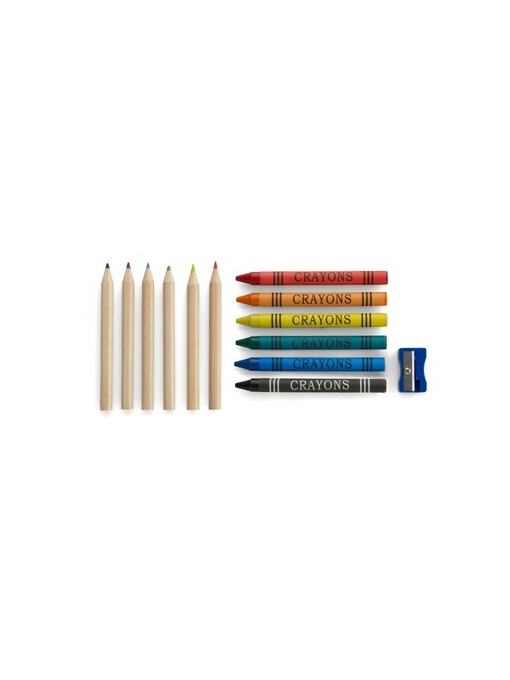 AX™ set de creioane cerate și creioane colorate, ascuțitoare