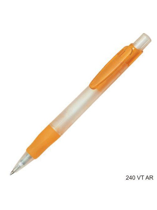 Gathered™ 240VT Pix Stilus din plastic, corp alb sablat, parti color transparent